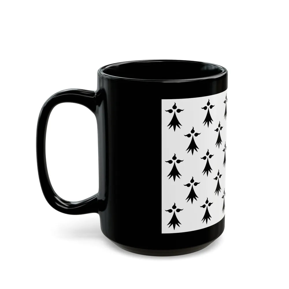 Flag of Bretagne3 France - Black Coffee Mug-Go Mug Yourself