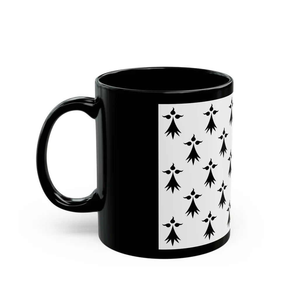 Flag of Bretagne3 France - Black Coffee Mug-Go Mug Yourself