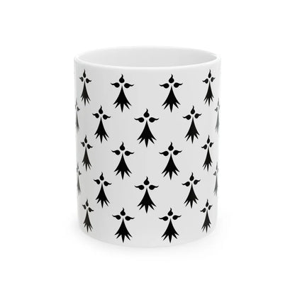 Flag of Bretagne3 France - White Coffee Mug-11oz-Go Mug Yourself