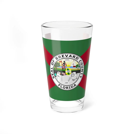 Flag of Brevard County Florida (United States) Pint Glass 16oz 16oz - Go Mug Yourself