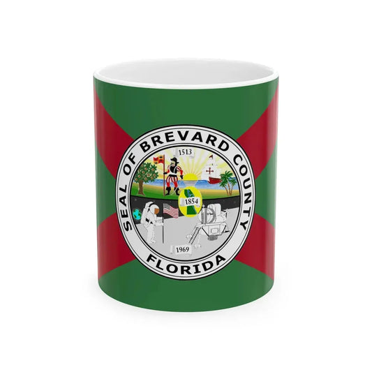 Flag of Brevard County Florida (United States) White Coffee Mug 11oz - Go Mug Yourself