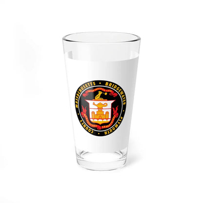 Flag of Bridgewater, Massachusetts - Pint Glass 16oz-16oz-Go Mug Yourself