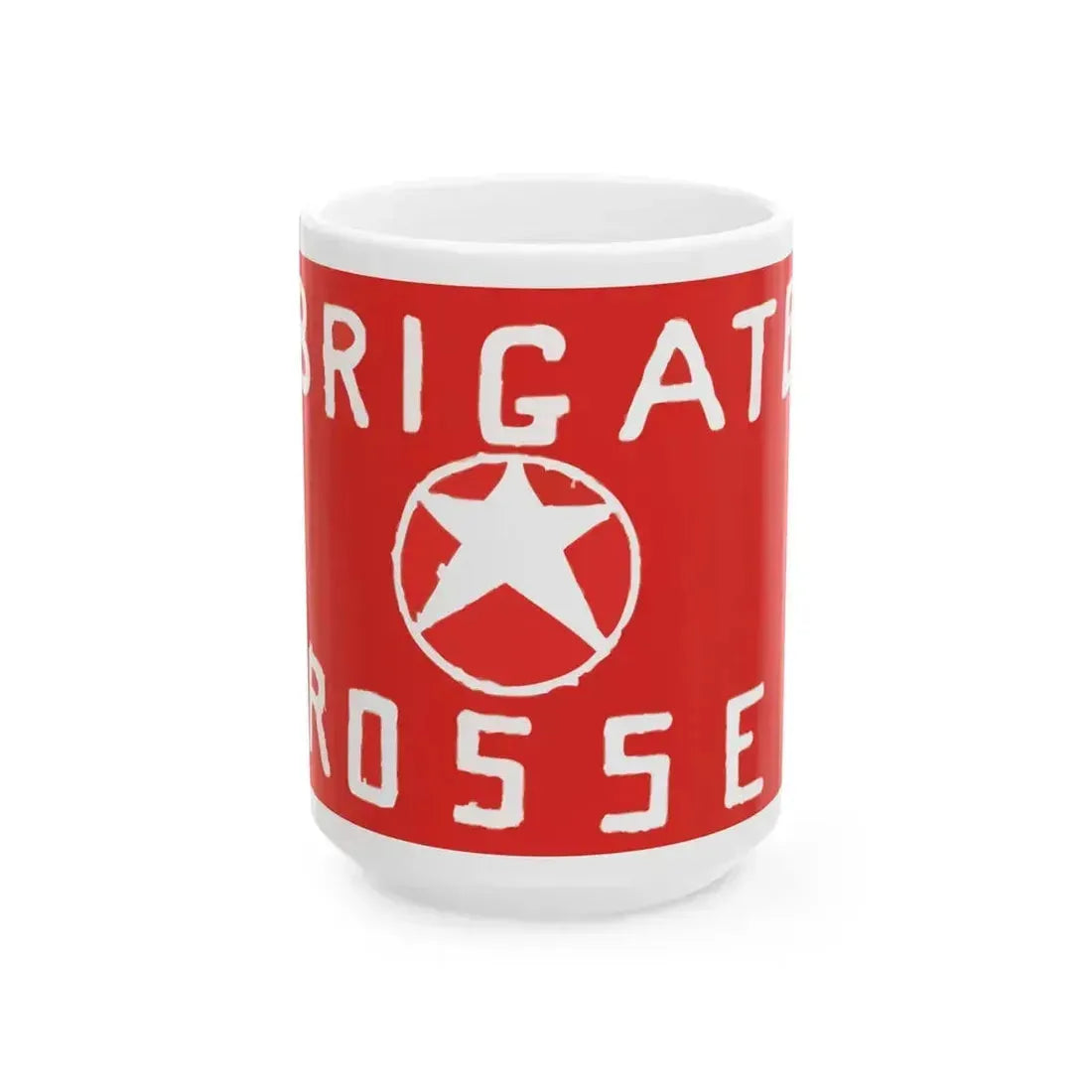 Flag of Brigate Rosse (Italy) White Coffee Mug 15oz - Go Mug Yourself