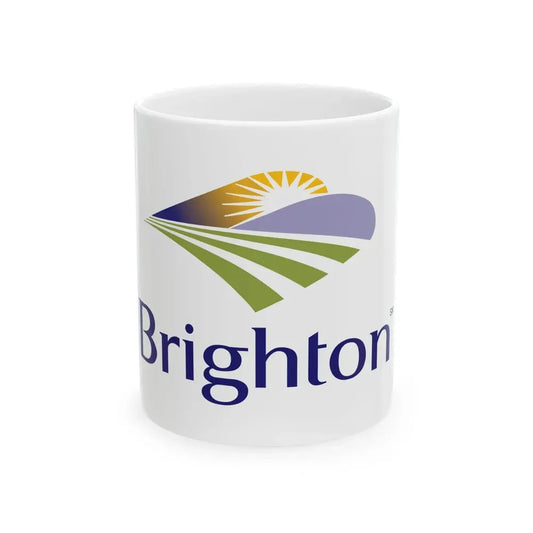 Flag of Brighton Colorado (United States) White Coffee Mug 11oz - Go Mug Yourself
