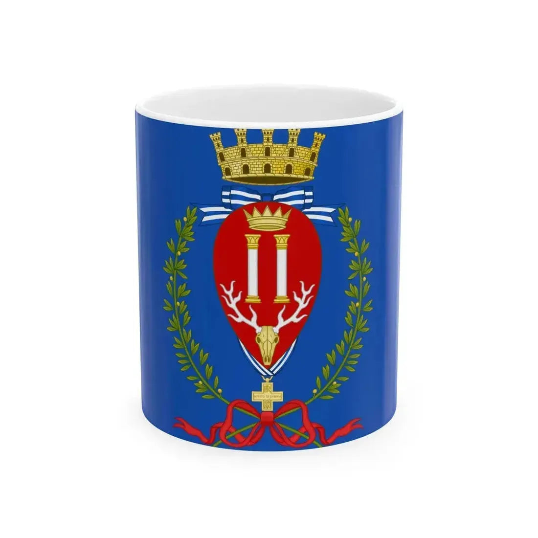 Flag of Brindisi (Italy) White Coffee Mug 11oz - Go Mug Yourself