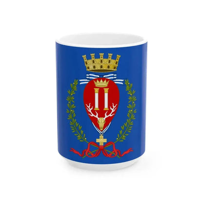 Flag of Brindisi (Italy) White Coffee Mug 15oz - Go Mug Yourself
