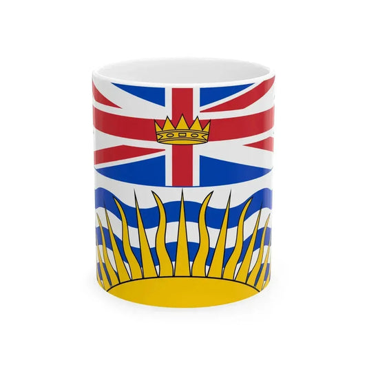 Flag of British Columbia 3-2 (Canada) White Coffee Mug 11oz - Go Mug Yourself