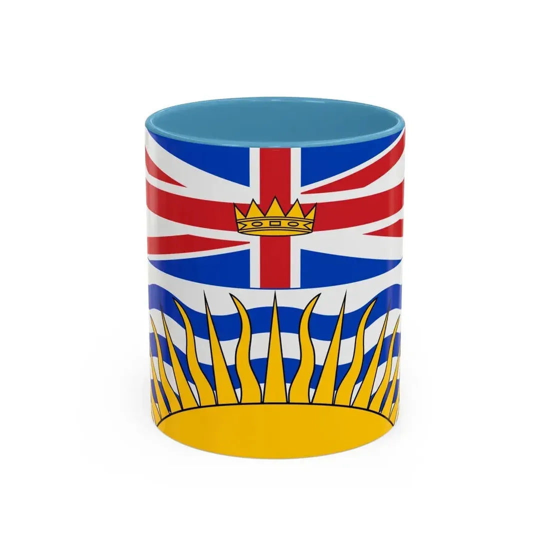 Flag of British Columbia Canada - Accent Coffee Mug 11oz Light Blue - Go Mug Yourself