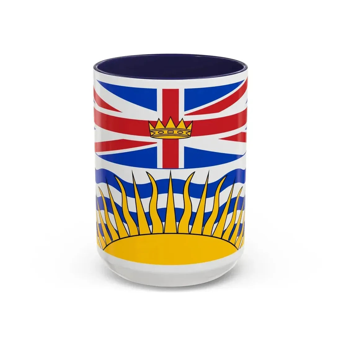 Flag of British Columbia Canada - Accent Coffee Mug 15oz Navy - Go Mug Yourself
