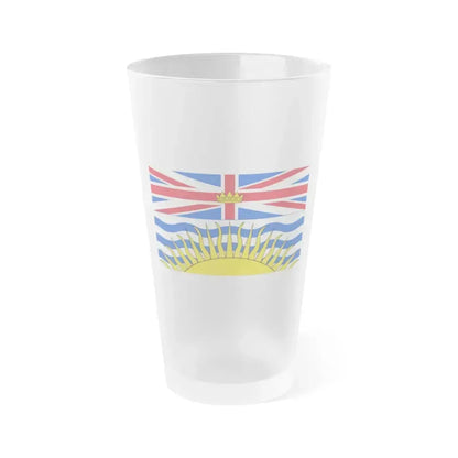 Flag of British Columbia Canada - Frosted Pint Glass 16oz 16oz Frosted - Go Mug Yourself