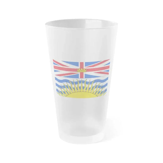 Flag of British Columbia Canada - Frosted Pint Glass 16oz 16oz Frosted - Go Mug Yourself