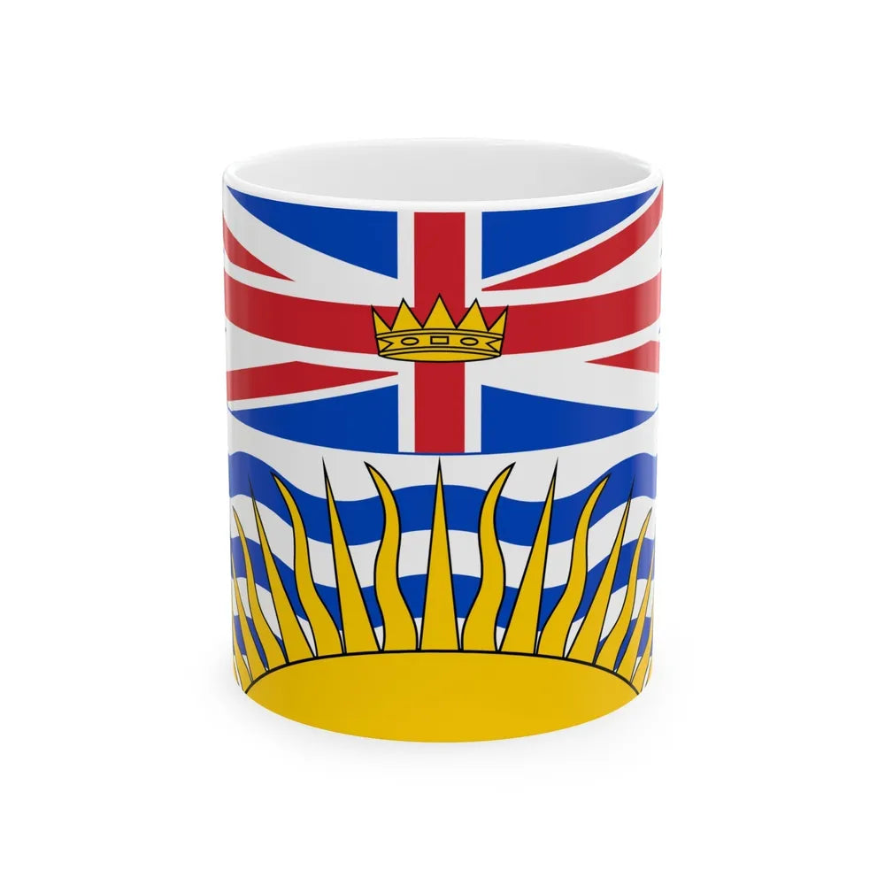 Flag of British Columbia Canada - White Coffee Mug-11oz-Go Mug Yourself