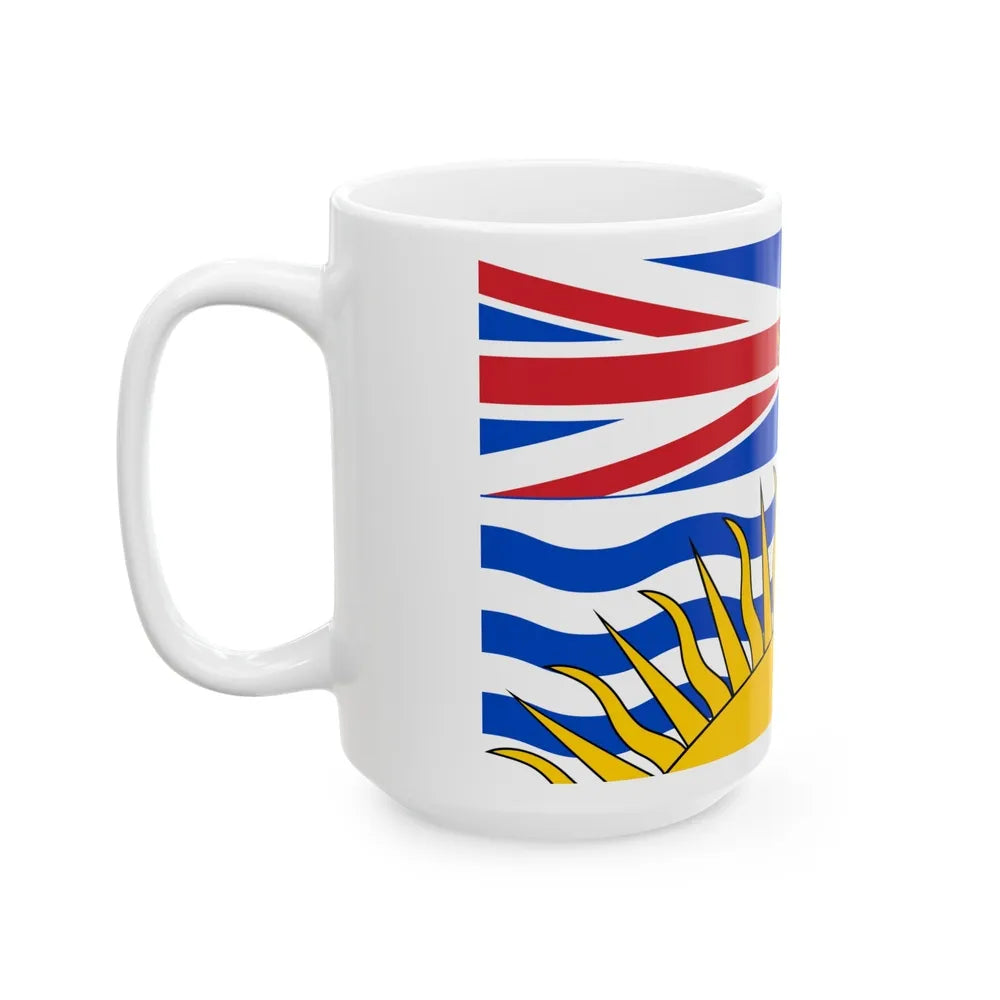 Flag of British Columbia Canada - White Coffee Mug-Go Mug Yourself