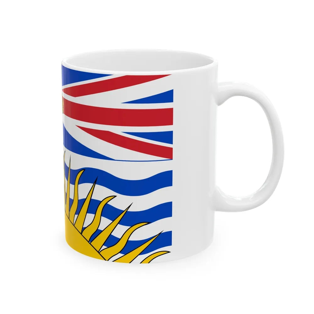 Flag of British Columbia Canada - White Coffee Mug-Go Mug Yourself