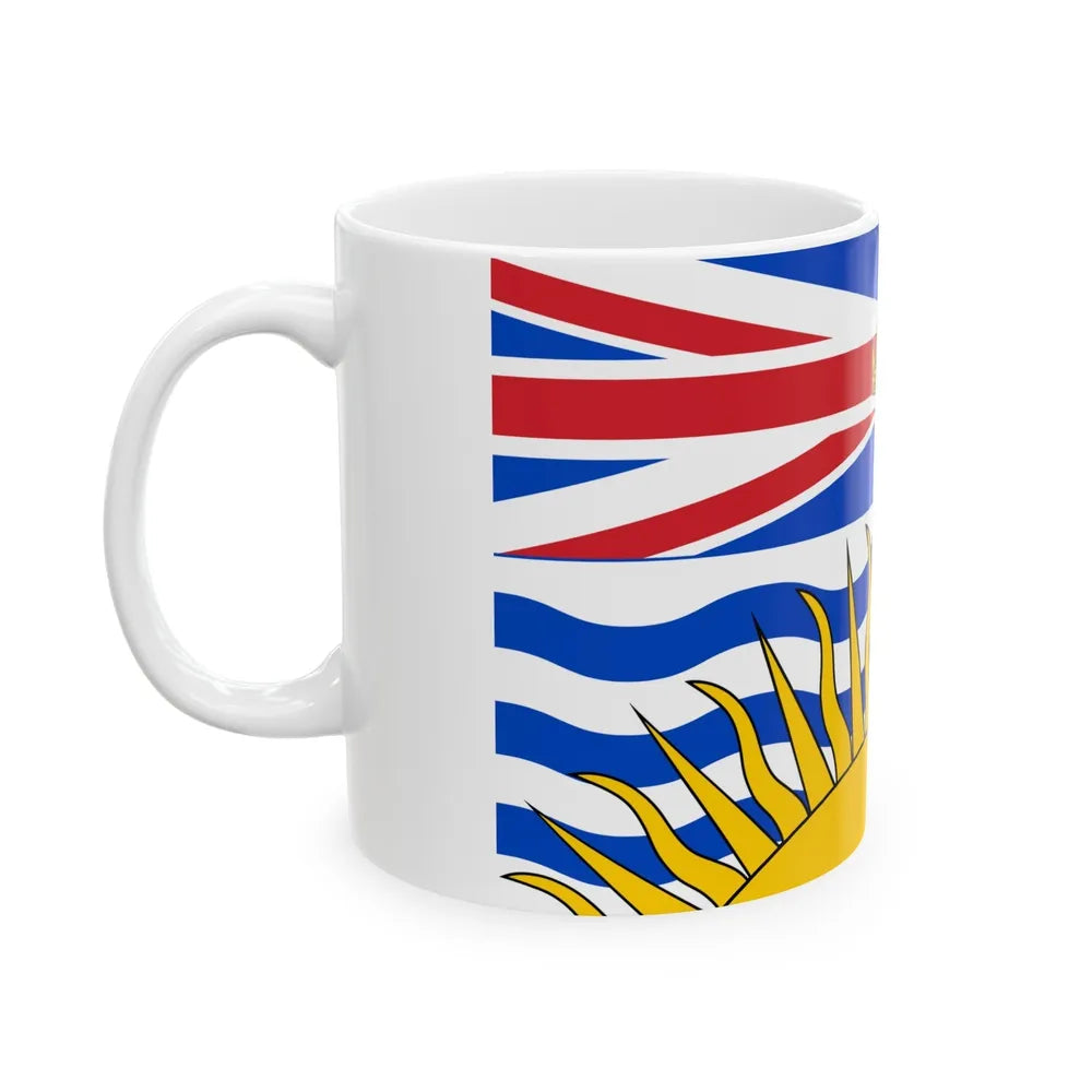 Flag of British Columbia Canada - White Coffee Mug-Go Mug Yourself