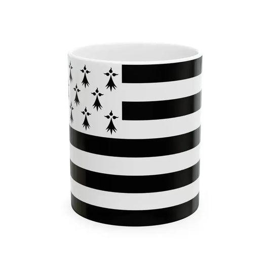 Flag of Brittany (Belgium) White Coffee Mug 11oz - Go Mug Yourself