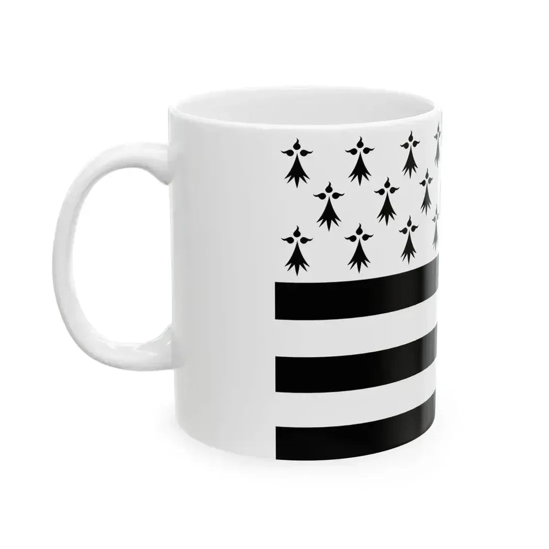 Flag of Brittany (Belgium) White Coffee Mug - Go Mug Yourself