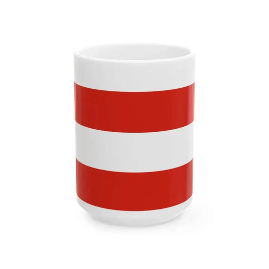 Flag of Brno Czech Republic - White Coffee Mug 15oz - Go Mug Yourself