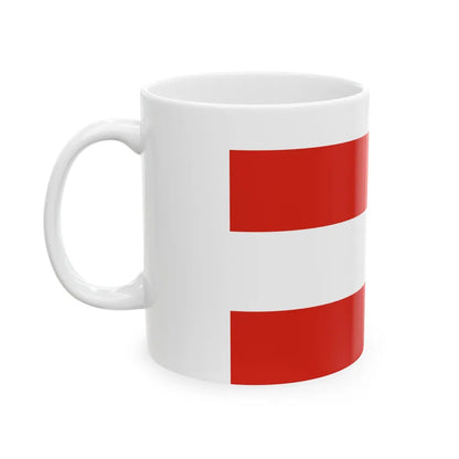 Flag of Brno Czech Republic - White Coffee Mug-Go Mug Yourself