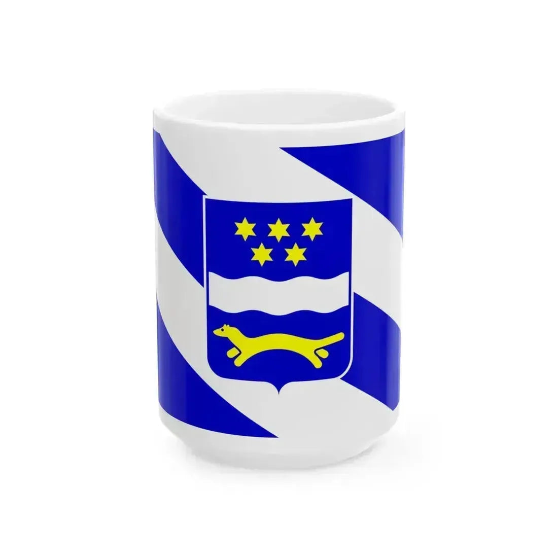 Flag of Brod Posavina County Croatia - White Coffee Mug 15oz - Go Mug Yourself