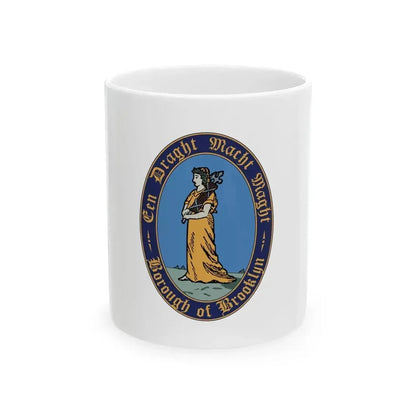 Flag of Brooklyn New York (United States) White Coffee Mug 11oz - Go Mug Yourself