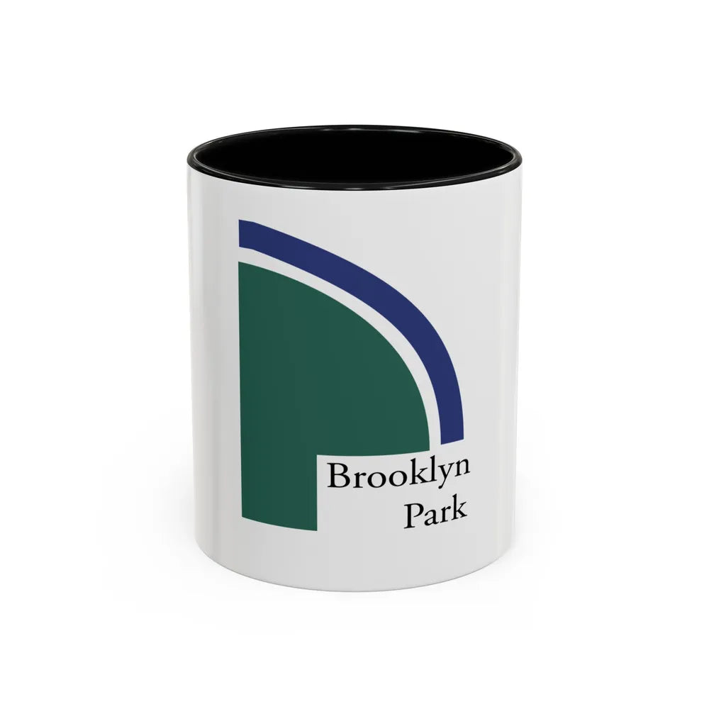 Flag of Brooklyn Park, Minnesota - Accent Coffee Mug 11oz-Black-11oz-Go Mug Yourself