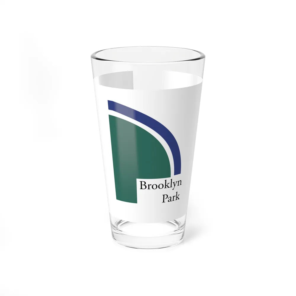 Flag of Brooklyn Park, Minnesota - Pint Glass 16oz-16oz-Go Mug Yourself