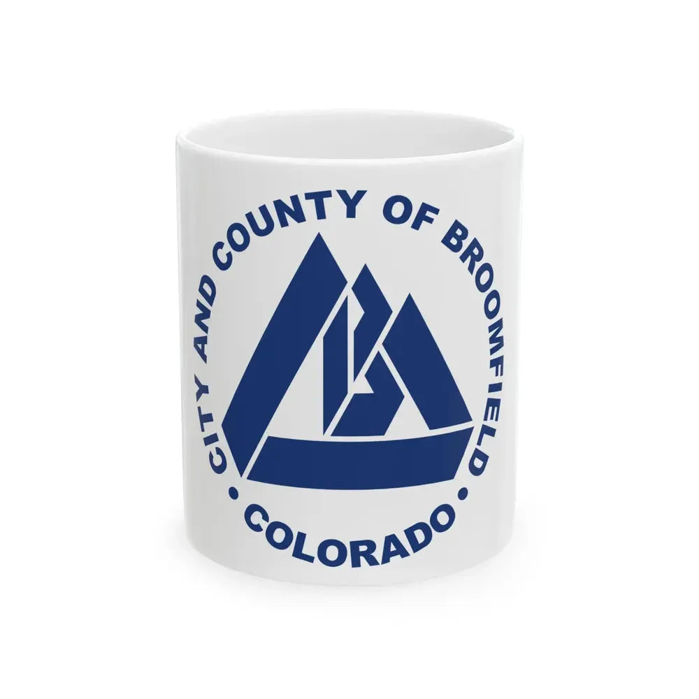 Flag of Broomfield Colorado (United States) White Coffee Mug 11oz - Go Mug Yourself