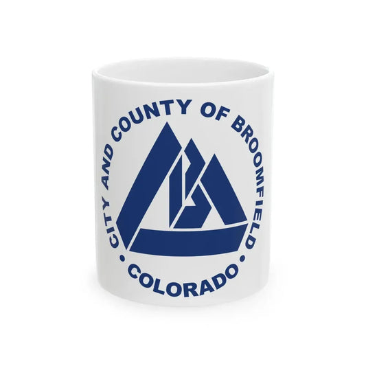 Flag of Broomfield Colorado (United States) White Coffee Mug 11oz - Go Mug Yourself