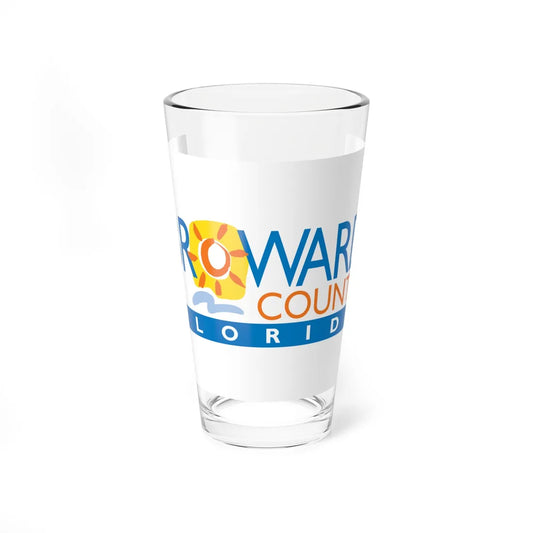 Flag of Broward County Florida (United States) Pint Glass 16oz 16oz - Go Mug Yourself