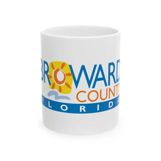 Flag of Broward County Florida (United States) White Coffee Mug 11oz - Go Mug Yourself