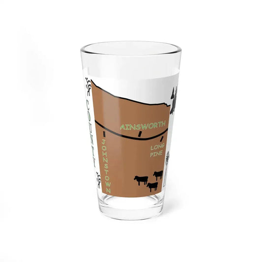 Flag of Brown County Nebraska (United States) Pint Glass 16oz 16oz - Go Mug Yourself