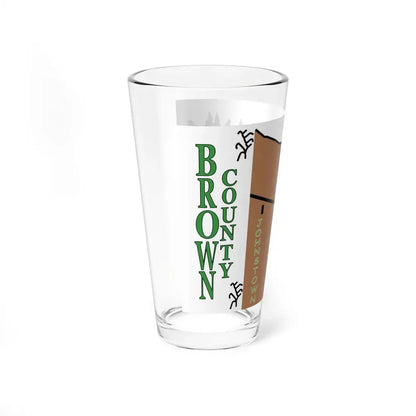 Flag of Brown County Nebraska (United States) Pint Glass 16oz - Go Mug Yourself