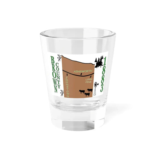 Flag of Brown County Nebraska (United States) Shot Glass 1.5oz 1.5oz - Go Mug Yourself