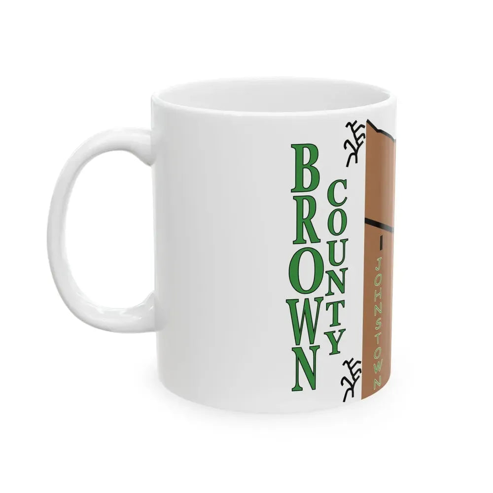 Flag of Brown County Nebraska (United States) White Coffee Mug - Go Mug Yourself