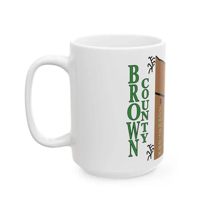 Flag of Brown County Nebraska (United States) White Coffee Mug - Go Mug Yourself