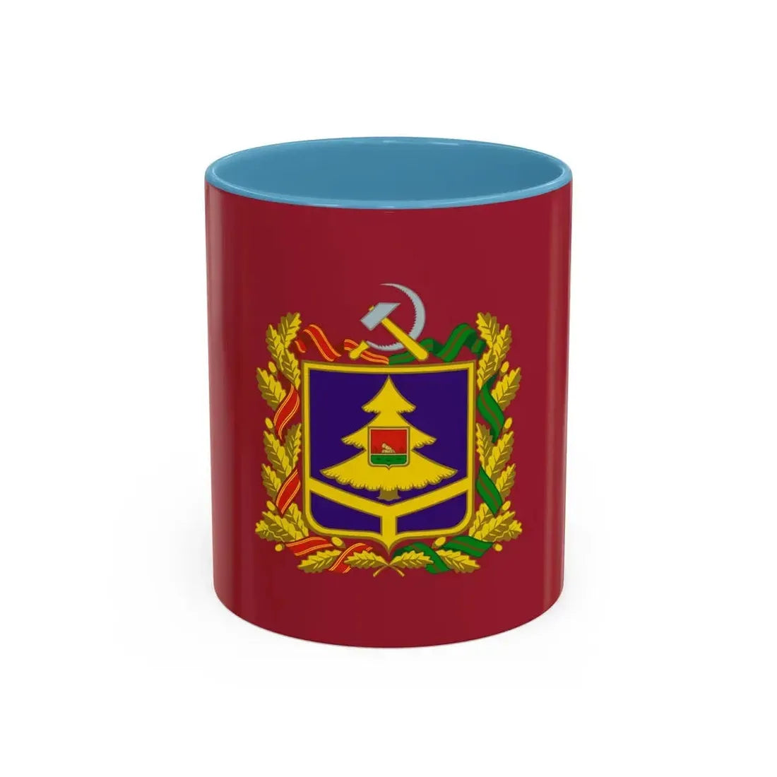 Flag of Bryansk Oblast Russia - Accent Coffee Mug 11oz Light Blue - Go Mug Yourself