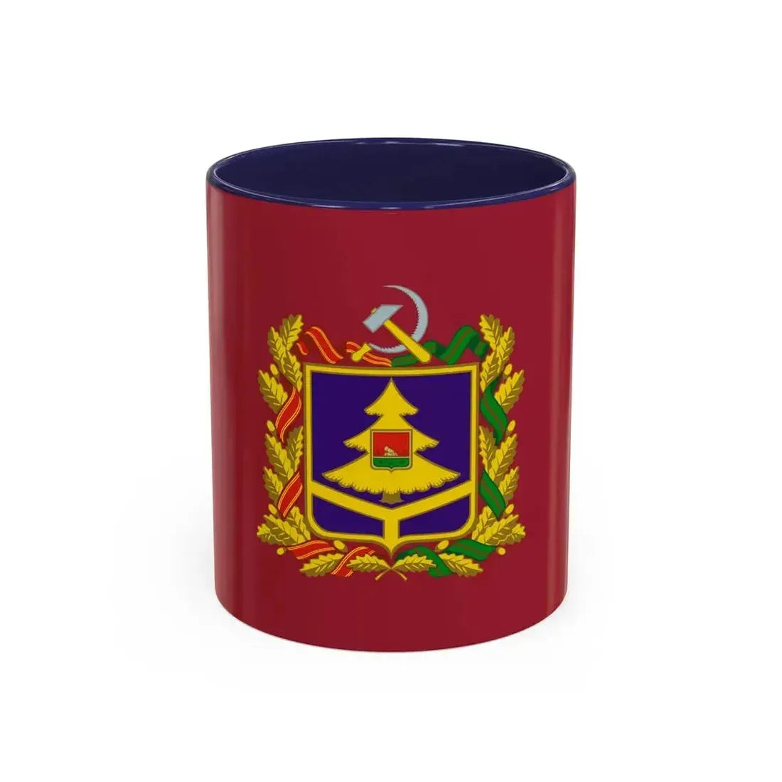 Flag of Bryansk Oblast Russia - Accent Coffee Mug 11oz Navy - Go Mug Yourself