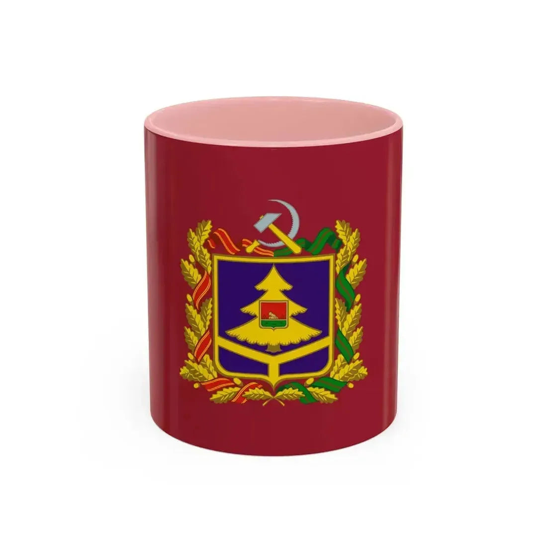 Flag of Bryansk Oblast Russia - Accent Coffee Mug 11oz Pink - Go Mug Yourself