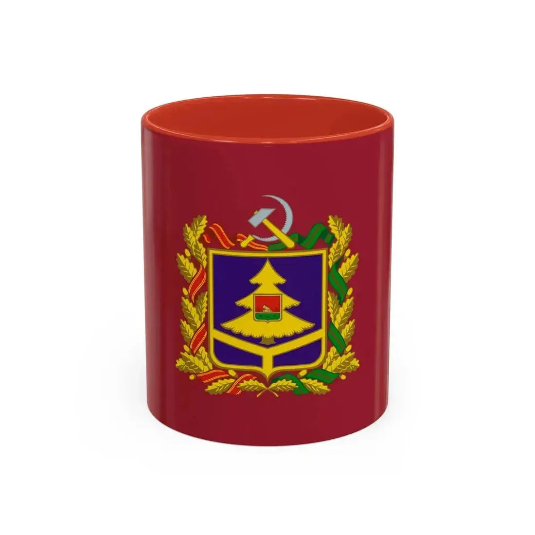 Flag of Bryansk Oblast Russia - Accent Coffee Mug 11oz Red - Go Mug Yourself