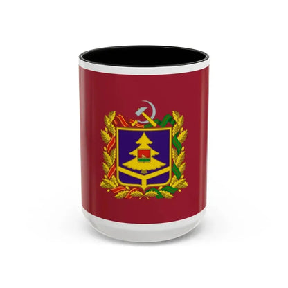 Flag of Bryansk Oblast Russia - Accent Coffee Mug 15oz Black - Go Mug Yourself