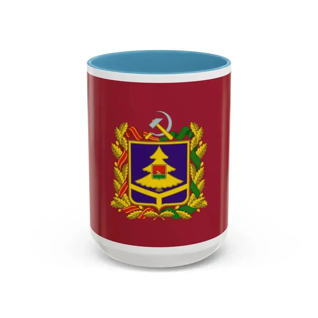 Flag of Bryansk Oblast Russia - Accent Coffee Mug 15oz Light Blue - Go Mug Yourself