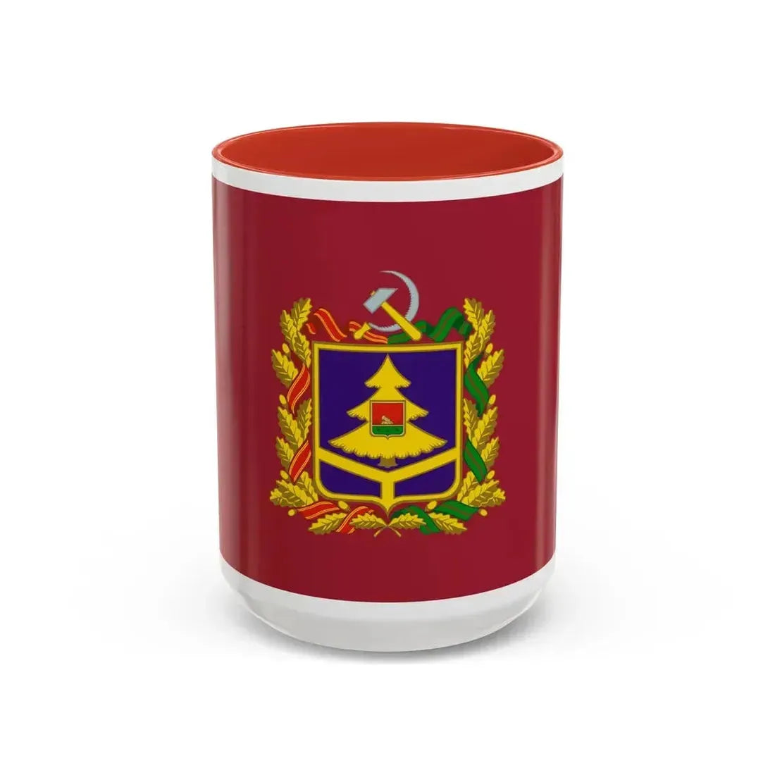 Flag of Bryansk Oblast Russia - Accent Coffee Mug 15oz Red - Go Mug Yourself