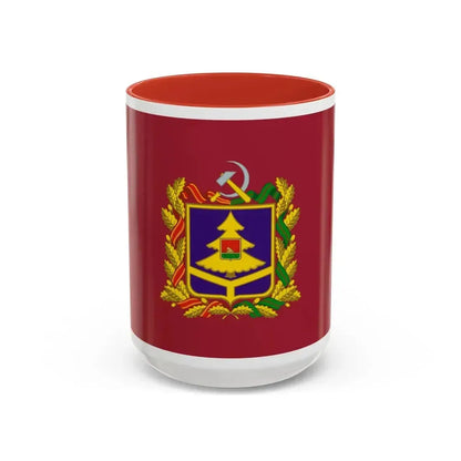 Flag of Bryansk Oblast Russia - Accent Coffee Mug 15oz Red - Go Mug Yourself