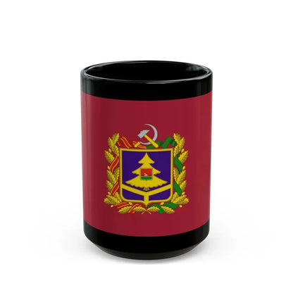 Flag of Bryansk Oblast Russia - Black Coffee Mug 15oz - Go Mug Yourself