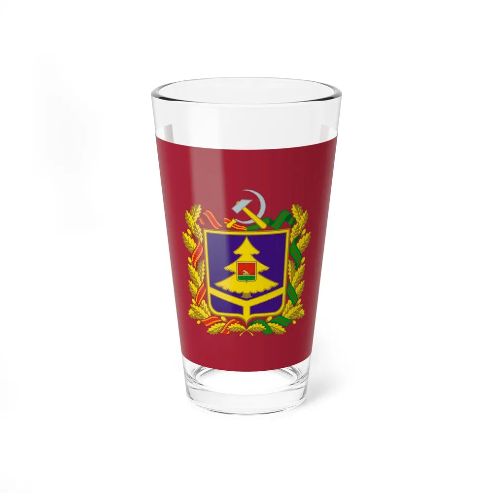 Flag of Bryansk Oblast Russia - Pint Glass 16oz-16oz-Go Mug Yourself