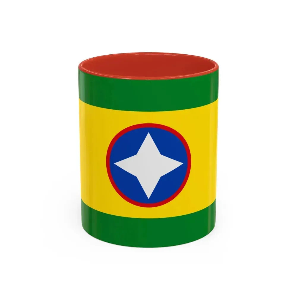 Flag of Bucaramanga Santander Colombia - Accent Coffee Mug 11oz Red - Go Mug Yourself