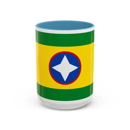 Flag of Bucaramanga Santander Colombia - Accent Coffee Mug 15oz Light Blue - Go Mug Yourself