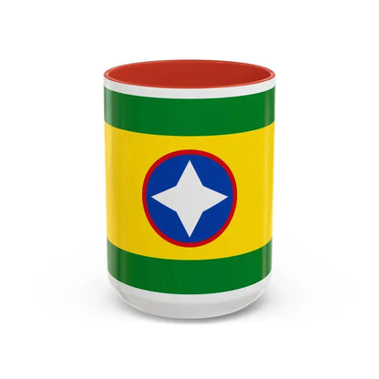 Flag of Bucaramanga Santander Colombia - Accent Coffee Mug 15oz Red - Go Mug Yourself