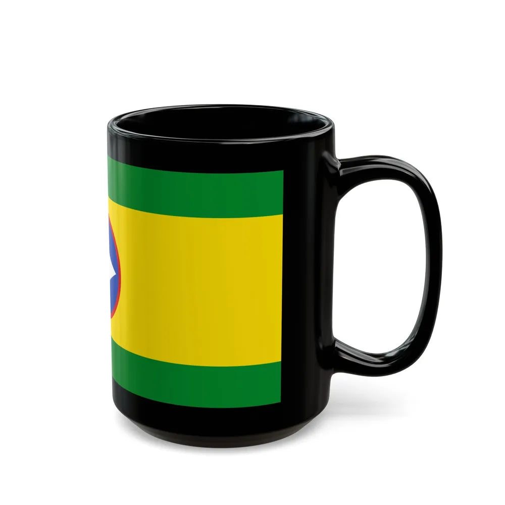 Flag of Bucaramanga Santander Colombia - Black Coffee Mug-Go Mug Yourself